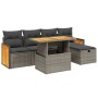 6-piece garden furniture set and gray synthetic rattan cushions by vidaXL, Garden sets - Ref: Foro24-3276245, Price: 380,74 €...