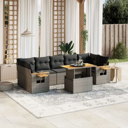 8-piece garden sofa set and gray synthetic rattan cushions by vidaXL, Garden sets - Ref: Foro24-3271669, Price: 540,12 €, Dis...
