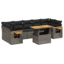 8-piece garden sofa set and gray synthetic rattan cushions by vidaXL, Garden sets - Ref: Foro24-3271669, Price: 538,96 €, Dis...