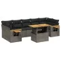 8-piece garden sofa set and gray synthetic rattan cushions by vidaXL, Garden sets - Ref: Foro24-3271669, Price: 540,12 €, Dis...