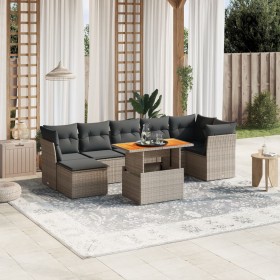8-piece garden sofa set and gray synthetic rattan cushions by vidaXL, Garden sets - Ref: Foro24-3270948, Price: 490,43 €, Dis...