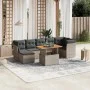 Set de sofás de jardín 8 pzas y cojines ratán sintético gris de vidaXL, Conjuntos de jardín - Ref: Foro24-3270948, Precio: 48...