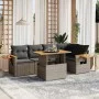 6-teiliges Gartenmöbel-Set und graue synthetische Rattankissen von vidaXL, Gartensets - Ref: Foro24-3271746, Preis: 411,02 €,...