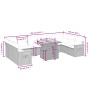11-piece garden sofa set and gray synthetic rattan cushions by vidaXL, Garden sets - Ref: Foro24-3273692, Price: 696,14 €, Di...