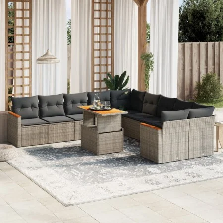 11-piece garden sofa set and gray synthetic rattan cushions by vidaXL, Garden sets - Ref: Foro24-3273265, Price: 677,13 €, Di...