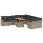 11-piece garden sofa set and gray synthetic rattan cushions by vidaXL, Garden sets - Ref: Foro24-3273265, Price: 663,76 €, Di...