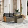 Garden sofa set with cushions 5 pieces gray synthetic rattan by vidaXL, Garden sets - Ref: Foro24-3273839, Price: 348,27 €, D...