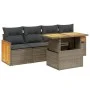 Garden sofa set with cushions 5 pieces gray synthetic rattan by vidaXL, Garden sets - Ref: Foro24-3273839, Price: 348,27 €, D...