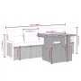 Garden sofa set with cushions 5 pieces gray synthetic rattan by vidaXL, Garden sets - Ref: Foro24-3273839, Price: 348,27 €, D...
