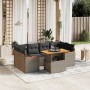 7-piece garden sofa set with gray PE rattan cushions by vidaXL, Garden sets - Ref: Foro24-3272978, Price: 446,97 €, Discount: %