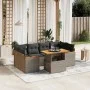 7-piece garden sofa set with gray PE rattan cushions by vidaXL, Garden sets - Ref: Foro24-3272978, Price: 460,38 €, Discount: %