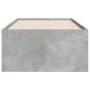 Concrete gray engineered wood lounger with drawers 90x200 cm by vidaXL, Beds and slatted bases - Ref: Foro24-3280877, Price: ...