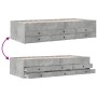 Betongraue Holzwerkstoffliege mit Schubladen 90x200 cm von vidaXL, Betten und Lattenroste - Ref: Foro24-3280877, Preis: 178,9...