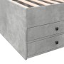 Betongraue Holzwerkstoffliege mit Schubladen 90x200 cm von vidaXL, Betten und Lattenroste - Ref: Foro24-3280877, Preis: 178,9...