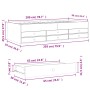 Betongraue Holzwerkstoffliege mit Schubladen 90x200 cm von vidaXL, Betten und Lattenroste - Ref: Foro24-3280877, Preis: 178,9...