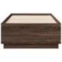 Bed frame with LED lights oak brown wood 75x190 cm by vidaXL, Beds and slatted bases - Ref: Foro24-3209673, Price: 127,75 €, ...