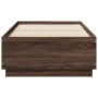 Estructura cama con luces LED madera marrón roble 75x190 cm de vidaXL, Camas y somieres - Ref: Foro24-3209673, Precio: 129,24 €