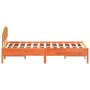 Estructura cama con cabecero madera pino marrón cera 150x200 cm de vidaXL, Camas y somieres - Ref: Foro24-3207208, Precio: 19...