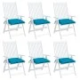 Cojines de silla de jardín 6 uds tela Oxford azul 40x40x7 cm de vidaXL, Cojines para sillas y sofás - Ref: Foro24-361464, Pre...