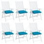 Gartenstuhlkissen, 6 Stück, blauer Oxford-Stoff, 40 x 40 x 7 cm von vidaXL, Kissen für Stühle und Sofas - Ref: Foro24-361464,...