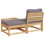 3-piece garden furniture set with acacia wood cushions by vidaXL, Modular outdoor sofas - Ref: Foro24-366497, Price: 271,34 €...