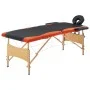 Folding massage table 2 zones black and orange wood by vidaXL, massage tables - Ref: Foro24-110203, Price: 156,91 €, Discount: %