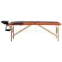 Folding massage table 2 zones black and orange wood by vidaXL, massage tables - Ref: Foro24-110203, Price: 156,91 €, Discount: %