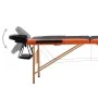 Folding massage table 2 zones black and orange wood by vidaXL, massage tables - Ref: Foro24-110203, Price: 156,91 €, Discount: %