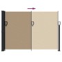 Taupe gray retractable side awning 140x600 cm by vidaXL, Umbrellas - Ref: Foro24-4004514, Price: 118,04 €, Discount: %