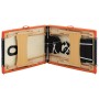 Folding massage table 2 zones black and orange wood by vidaXL, massage tables - Ref: Foro24-110203, Price: 159,79 €, Discount: %