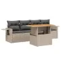 Garden sofa set with cushions 5 pieces gray synthetic rattan by vidaXL, Garden sets - Ref: Foro24-3271634, Price: 340,92 €, D...