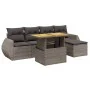 6-teiliges Gartenmöbel-Set und graue synthetische Rattankissen von vidaXL, Gartensets - Ref: Foro24-3272173, Preis: 405,11 €,...
