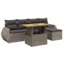 6-teiliges Gartenmöbel-Set und graue synthetische Rattankissen von vidaXL, Gartensets - Ref: Foro24-3272173, Preis: 391,39 €,...