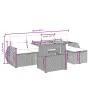 6-teiliges Gartenmöbel-Set und graue synthetische Rattankissen von vidaXL, Gartensets - Ref: Foro24-3272173, Preis: 405,11 €,...