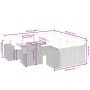 9-piece garden furniture set and gray synthetic rattan cushions by vidaXL, Garden sets - Ref: Foro24-3272565, Price: 593,61 €...