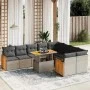 10-piece garden sofa set with gray synthetic rattan cushions by vidaXL, Garden sets - Ref: Foro24-3274119, Price: 639,55 €, D...
