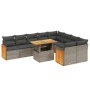 10-piece garden sofa set with gray synthetic rattan cushions by vidaXL, Garden sets - Ref: Foro24-3274119, Price: 631,66 €, D...