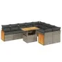 10-piece garden sofa set with gray synthetic rattan cushions by vidaXL, Garden sets - Ref: Foro24-3274119, Price: 639,55 €, D...