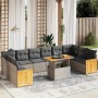 11-piece garden sofa set and gray synthetic rattan cushions by vidaXL, Garden sets - Ref: Foro24-3274133, Price: 685,77 €, Di...