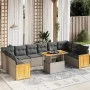 11-piece garden sofa set and gray synthetic rattan cushions by vidaXL, Garden sets - Ref: Foro24-3274133, Price: 698,94 €, Di...