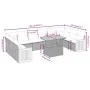 11-piece garden sofa set and gray synthetic rattan cushions by vidaXL, Garden sets - Ref: Foro24-3274133, Price: 698,94 €, Di...