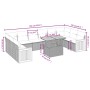 11-teilige Gartensofagarnitur und graue synthetische Rattankissen von vidaXL, Gartensets - Ref: Foro24-3274133, Preis: 685,77...