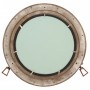 Espejo de ojo de buey de pared aluminio y vidrio Ø50 cm