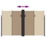 Taupe gray retractable side awning 200x1000 cm by vidaXL, Umbrellas - Ref: Foro24-4004769, Price: 173,39 €, Discount: %