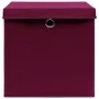 Storage box with lids 4 pcs dark red fabric 32x32x32 cm by vidaXL, Storage baskets - Ref: Foro24-288342, Price: 32,00 €, Disc...
