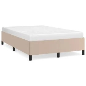 Cappuccino synthetic leather bed frame 120x190 cm by vidaXL, Beds and slatted bases - Ref: Foro24-3269650, Price: 101,51 €, D...