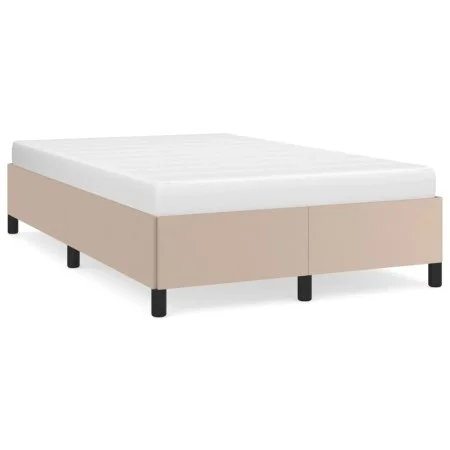 Cappuccino synthetic leather bed frame 120x190 cm by vidaXL, Beds and slatted bases - Ref: Foro24-3269650, Price: 101,51 €, D...