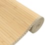 Alfombra rectangular bambú color natural claro 80x1000 cm