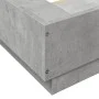 Bed frame with LED lights concrete gray wood 120x190 cm by vidaXL, Beds and slatted bases - Ref: Foro24-3281143, Price: 172,0...