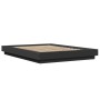 Bettgestell mit LED-Leuchten, schwarzes Holzwerkstoff, 120 x 190 cm von vidaXL, Betten und Lattenroste - Ref: Foro24-3281141,...